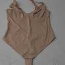 FeelinGirl Shapewear Bodysuits for Women Tummy Control Body Suits Deep V Neck Thong Body Shaper (3X-Large, Clay)