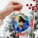 3 x Christian Gift: Jesus Ornament | Christmas Ornaments (Christmas Tree Ornaments), Holiday Ornament, Christian Home Decor, Jesus Christ Decoration, Religious Gifts & Xmas Gifts