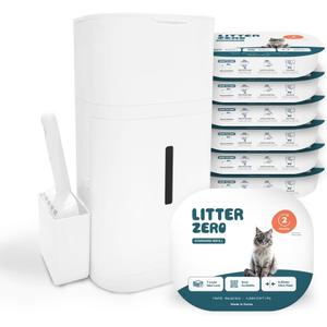 Litter Zero Base Set (Includes 1 Refill, Scoop) + 6 Additional Refills Pack