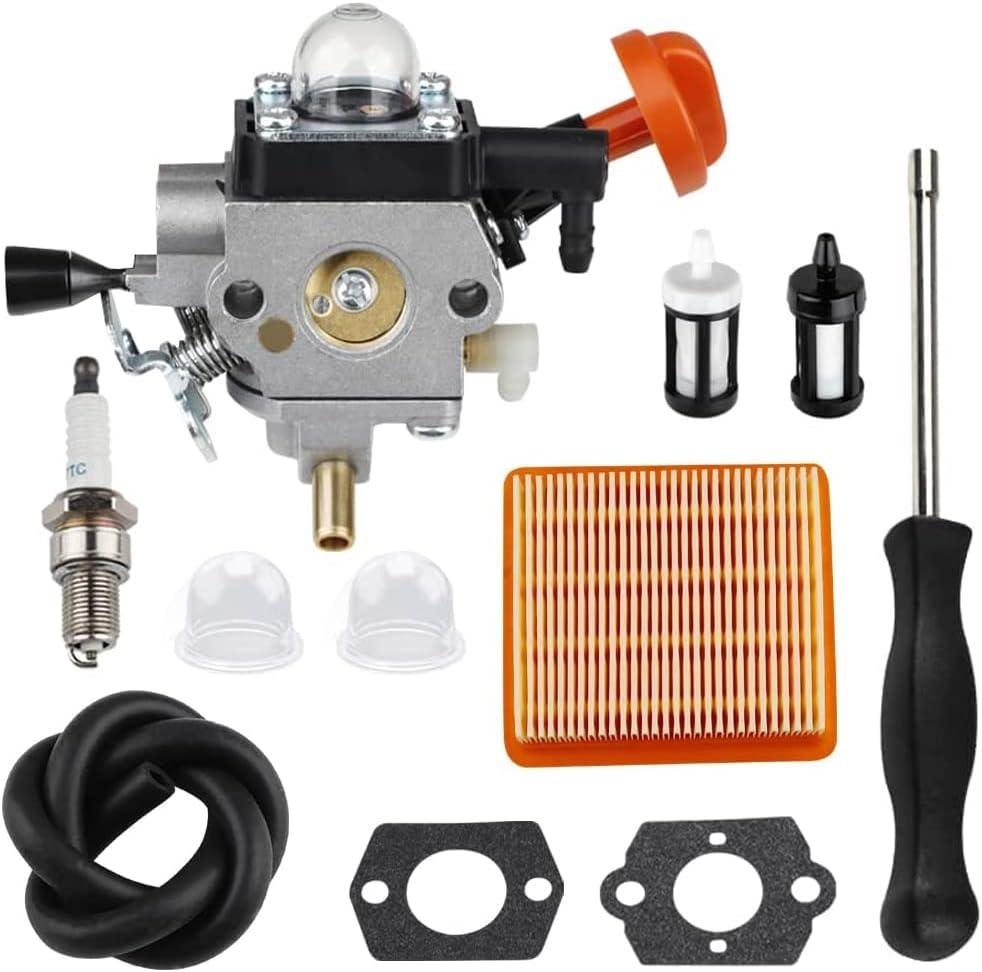 4180-120-0615 Carburetor w Carb Adjustment Tool Air Filter Kit for Stihl FS91 FC91 FS111 FC111 KM91R KM111R HT102 FC96 Trimmer Brushcutter