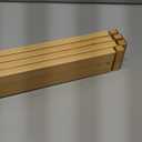 BAMEOS Drawer Dividers kitchen Organization Bamboo Utensil Organizers for Kitchen Bedroom Bathroom Dresser Office 4-pack (2''H, 16.65''-22''L, Natural)