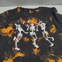 Dancing Skeleton Shirt for Women Happy Halloween T-Shirt Short Sleeve (Black, L)