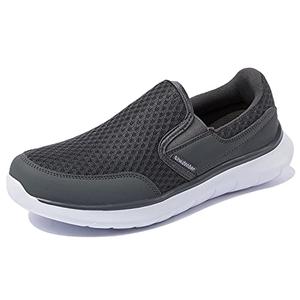 NewDenBer Sport Men's Casual Lightweight Slip-On Sneaker (10 M) US, Grey) NewDenBer Sport Men's Casual Lightweight Slip-On Sneaker (10 M) US, Grey)