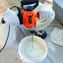 Paint Mixer for Drill, Paint Stirrer for Drill, Zinc Plated Steel, Rustproof and Easy to Clean, Fits Standard Drill, 1-5 Gallon Buckets, Mixes Paint, Mud, and Cement, Diamater 2.36" and 3.15", 2PCS