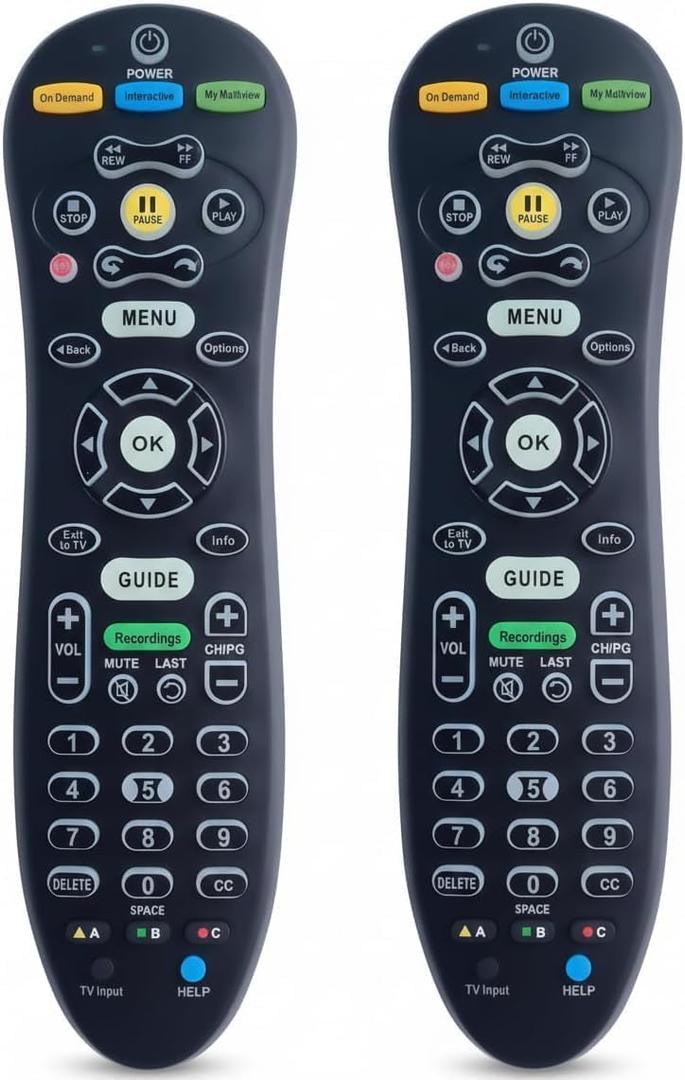 (2-Pack) Replacement for ATT S30-S1B Remote Control Compatible with U-Verse Uverse Receiver | Multi-Function Digital Controls
