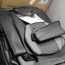 Seat Covers Full Set Fit for 2002-2024 2025 2026 Dodge Ram 1500/2500/3500 Crew Quad Regular Cab Full Coverage Waterproof Leather Seat Protectors for Trucks (Black & Gray, Curved Bench)