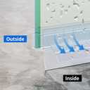 Yecaye 3 Pack 39" Frameless Shower Door Bottom Seal, 3/8" (10mm) Glass Seal Strip, Shower Door Sweep with Drip Rail, Stop Leaks and Create a Water Barrier