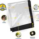 Seal Skin Covers Waterproof Clear Tarp 10x20 FT, 20 Mil 18 OZ 560 GSM Heavy Duty Transparent Vinyl Tarpaulin with Grommets