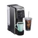 Hamilton Beach FlexBrew Advanced 4-in-1 Single Serve Hot & Iced Coffee Maker with Removable 45 oz. Water Reservoir, Use Pod Packs and Grounds, Fast Brewing, Black (49925)