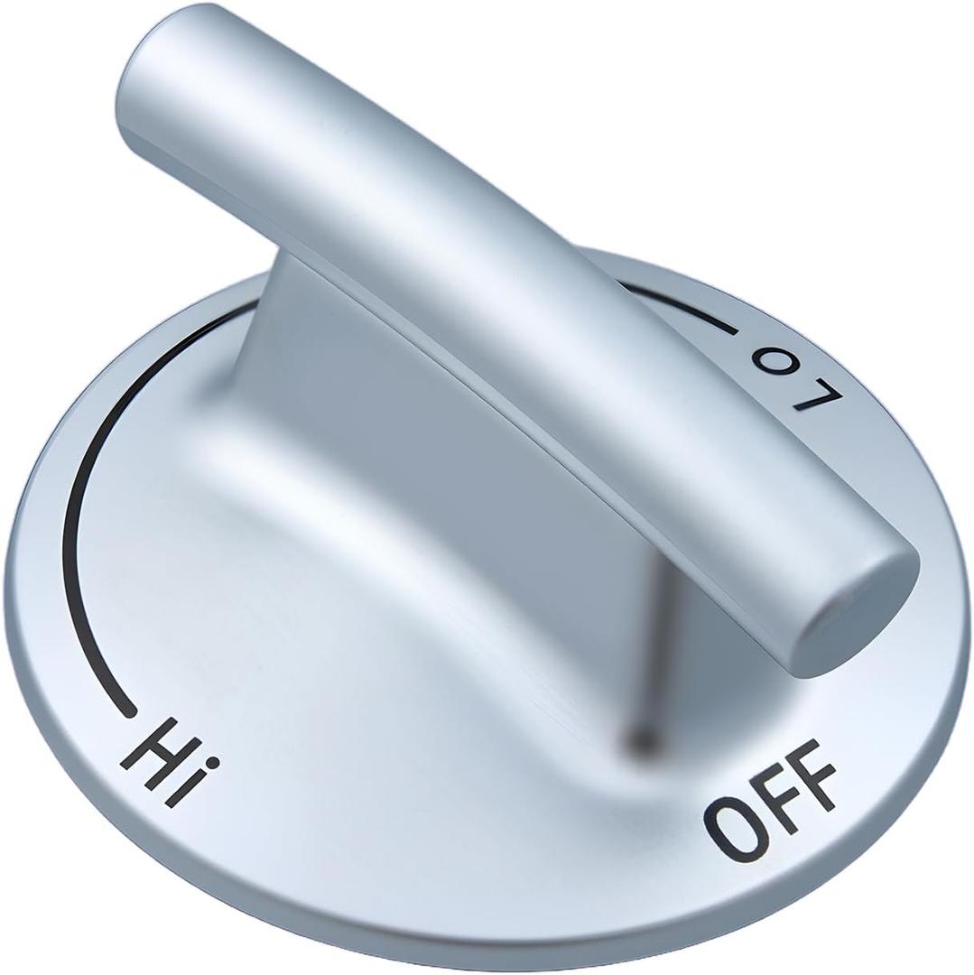 Upgraded 7733P415-60 74009554 Stove Burner Knob Replacement Parts for Jennair Maytag Kitchen aid Gas Range Knobs JGC8536ADB JGC8430BDS Jenn-air Downdraft Cooktop Knobs Oven Control Knob Silver