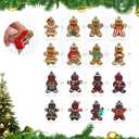 2 x Christmas Decorations Tree Hanging Double Sided Plastic Christmas Tree Decorations 24pcs Winter Themed Merry Christmas Party Ornaments Hanging Sign Photo Prop for Holiday Xmas Decor