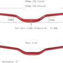 UPANBIKE Mountain Bike Handlebar 31.8mm Aluminum Alloy MTB Bicycle Riser Handlebar Extra Long 720mm with Paint Matte Surface (Red,720mm)