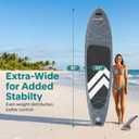 SereneLife 10’ Inflatable Stand Up Paddle Board with Premium SUP Accessories - Wide Stable Design with Non-Slip EVA Deck Pad, for Youth and Adults, 350 lbs. Capacity