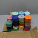 BENECREAT 37 Yards 4/5 Inch Wide Foldover Ribbon Elastic Stretch 34 Colors FOE Elastic Band for Hair Ties Headbands