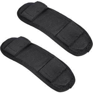 2 Pack Black Shoulder Strap Pad, Breathable & Lightweight Removable Luggage Bags Shoulder Strap Pads Comfortable & Adjustable Fastener Cushions for Shoulder Bags