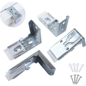 ONLY Support 38mm(1-1/2") Zebra Shades Mounting Brackets 4 Pack - Heavy Duty Metal Blinds Bracket for Inside and Outside Installation