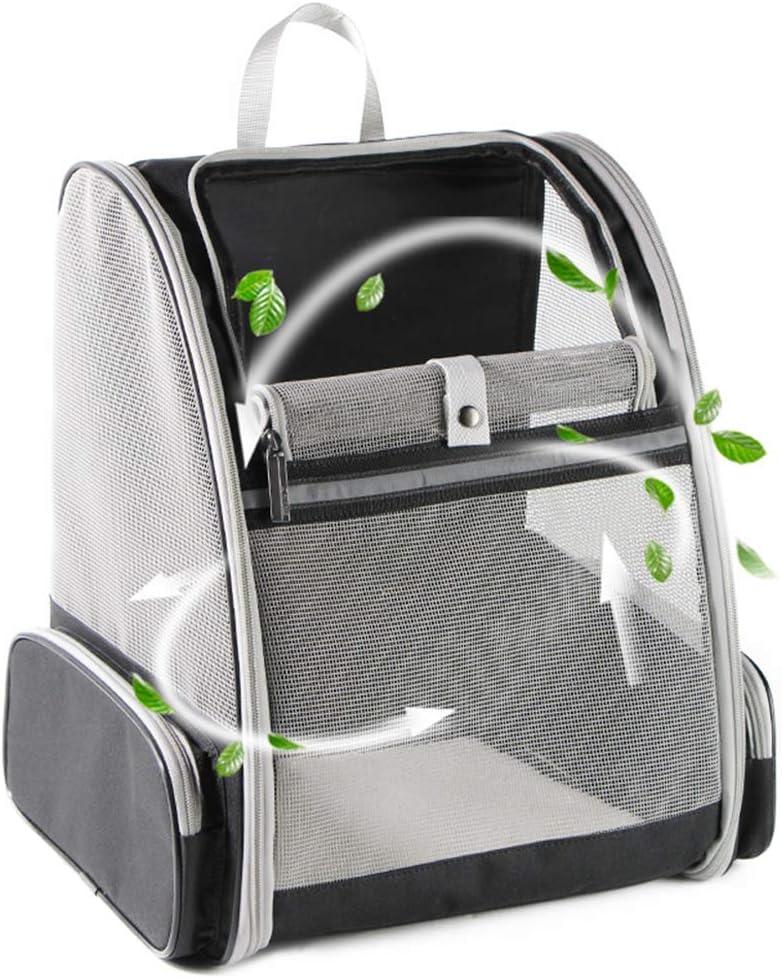 Texsens Innovative Traveler Bubble Backpack Pet Carriers for Cats and Dogs (Black, Medium)