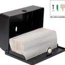 Mind Reader Paper Towel Dispenser, Tri-Fold Towel Holder, Restroom, Wall Mount, Bathroom, Black (1-Piece)