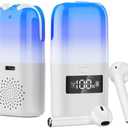 BDEKIL Wireless Bluetooth Earbud and Portable Mini Speaker with Microphone, RGB Lights with Led Digital Display Headphone