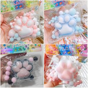 4 Pack Taba Toys for Kids, QUYIHOINM Taba Cat Paw Quiet Fidget Toys, Kawaii Stress Relief PVC Sensory Toys Gifts for Kids Teenager Adult