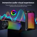 FULMINARE Bluetooth Speaker Wireless TWS Pairing 26W HD Loud Stereo Portable Bluetooth Speakers 6.0 with 16H Playtime, RGB LED Light, IPX5 Waterproof for Home Outdoor Party Gift Black
