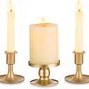 Unity Candle Holder - Gold Unity Candle Holders for Weddings, Metal Gold Unity Candlestick Holder Set of 3, Decorative Unity Candle Stand for Wedding Ceremony Table Centerpiece Decoration Gift