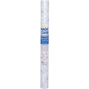 2 x Magic Cover Self-Adhesive Vinyl Shelf and Drawer Liner, 18" x 16', English Rose Blue