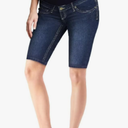 Women Super Comfy Stretch Maternity Bermuda Short Blue XL Bermuda-darkwash