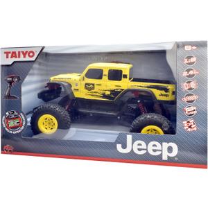 Jeep Gladiator 4WD 1:8 Scale R/C - Yellow - Taiyo, 2.4 GHz, Remote Control Vehicle, Authentic Design, 4 Wheel Drive, Multi-Terrain, Battery Powered