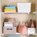Metal Storage Rack Adjustable Organizer, Expandable Closet Tension Shelf, Organizer Shelf for Lockers