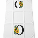 Z-synka Monogrammed Sunflower Hand Towels,Ini-tial O Tea Towel Letter Kitchen Towels,Sunflower Gifts for Women,Monogram Dish Towel 17x23 Inch,Kitchen Bathroom Decorative Ini-tial Gifts for Mom Wife Pack of 2