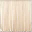 Deep Champagne Backdrop Curtain 4 Panels-Wrinkle-Free Curtains Polyester Photography Drapes for Baby Shower Birthday Party Photo Background Backdrop Stand- 16 X10FT (Champagne)