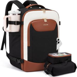 LOVEVOOK 40L Travel Backpack for Women Men, Large Carry on Backpack for Airplanes TSA Personal Item Travel Bag fits 15.6" Laptop, Waterproof Weekender Essentials Airline Approved with 2 Packing Cubes