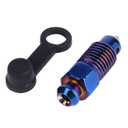 Stainless Steel M10x1 1.25 Brake Bleed Nipple Screw Bleeder Fitting (Burnt Blue, M10x1.25)