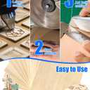 Basswood Sheets 12"x12"x1/8" 3mm 18 Packs Basswood Plywood Board Unfinished Wood Craft Wood for Wood Burning DIY Ornaments Models Drawing Painting Engraving Architectural Models Making