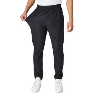Ultra Performance Men's Athletic Jogger Pants  Stretch Nylon Gym Pants, Active Workout Joggers with Pockets for Men (Medium, Black)