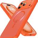 Faiono Magnetic for iPhone 17 Pro Case [Full Camera Protection][Military-Grade Protection][Compatible with MagSafe] Shockproof Protective Slim Phone Case for iPhone 17 Pro, Orange
