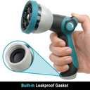Hose Nozzle, Garden Hose Nozzle with 10 Spray Patterns, Thumb Control On Off Valve, Adjustable and Heavy Duty for Washing Car, Watering Plants, Washing Pets, and Home Use