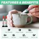 Super Glue Liquid&Gel, Instant Adhesive, Multipack Cyanoacrylate Strong Clear Glue for Shoe Sole Repair Ceramic Plastic Metal Wood Pottery Leather Aquarium Glass, Rubber, Strong Bonding (2 x 3g)
