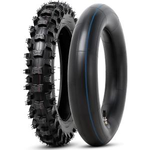 2.50-10(60/100-10) 4PR TT 33J Off Road Mini Dirt Bike Front/Rear Tire and Inner Tube Compatible with 2.5-10 60/100-10 Off Road Dirt Bike Pit Bike/Motorcycle Tire (P-279)