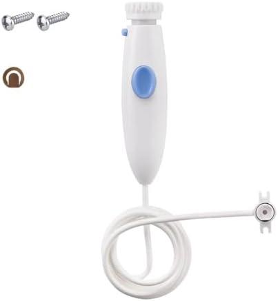 Replacement Hose and Handle Parts Compatible with Waterpik Water Flosser WP-100 WP-140 WP-150 WP-900 Series Oral Irrigator, Plastic Handle, Oral Hygiene Accessories (Pause Button)