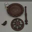 Esschert Design USA FB165 Cast Iron Standing Bird Bath (Antique Brown)