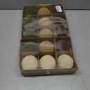 15 Pcs Velvet Christmas Balls, 3.15" Large Velvet Christmas Ornaments Balls, Plastic Shatterproof Flocked Ornaments for Xmas Tree Holiday Party Decorations (A - Green,Brown,Khaki,Cream White)