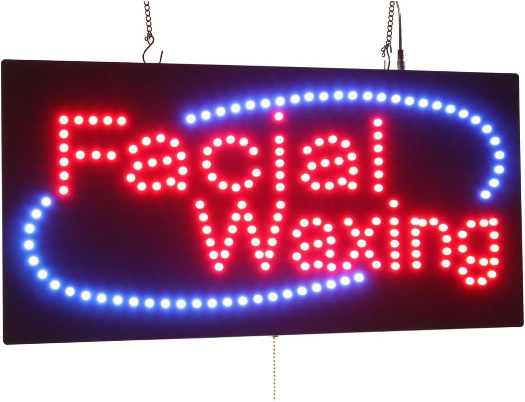 Facial Waxing Sign, 24"x12", 60x30cm, TOPKING, LED, Neon, Florescent, Signage, Signboard, Display, Billboard, Screen, Grand Opening, Gift Facial Waxing Sign, 24"x12", 60x30cm, TOPKING, LED, Neon, Florescent, Signage, Signboard, Display, Billboard, Screen, Grand Opening, Gift