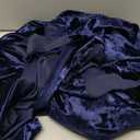 Ice Fabrics Stretch Crushed Velvet Fabric by The Yard - 60/62" Wide Soft Velvety Fabric for Sewing Apparel, Upholstery, Curtains & Decor - 250 GSM - 20% Vertical Stretch - Navy Blue - 2 Yards