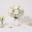 50 Pcs Babys Breath Artificial Flowers, Baby Breath Flowers Artificial Bulk, Real Touch White Fake Flowers, Faux Babies Breath Gypsophila for Wedding Home Decor Floral Arrangement