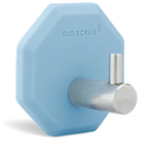 Sud Scrub® Antimicrobial Shower Hook, Self Adhesive Hooks for Shower Wall, Heavy Duty Removable Wall Hooks, Stick On Hooks for Hanging, Bathroom Towel Hook (Blue)