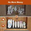 Extra Thick Silicone Mat Waterproof with Raised Edge 34" x 22", Under Sink Mat for Kitchen & Bathroom, Kitchen Cabinet Liner, Multi-Purpose for Storage & Protection, Black