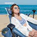 Portal Hammock Camping Chair, Portable Outdoor Swinging Chairs with Adjustable Back and Height for Lawn, Backyard, Patio, Supports 400 lbs, Breathable Mesh High Back, Blue