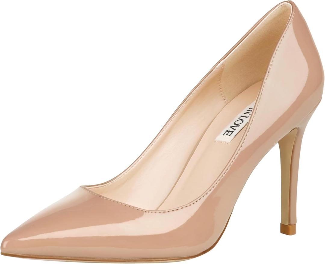 JOY IN LOVE Women's Pump Shoes 3.5" High Heels Pointy Toe Stiletto Pumps, Size 7